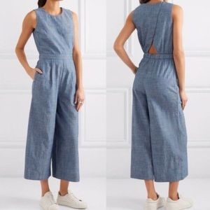 Jcrew Saron Chambray Jumpsuit